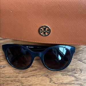 Tory Burch Black Sunglasses with Brown Case